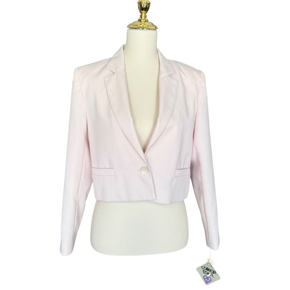 Vintage‎ College Town Pink Cropped Blazer Single Button Deadstock Size 5/6